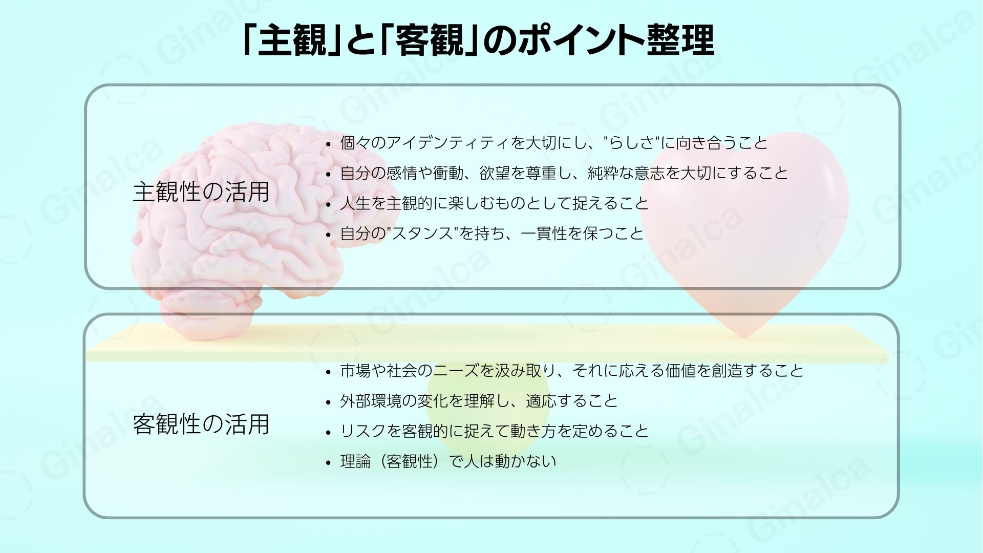 「主観」と「客観」のポイント整理